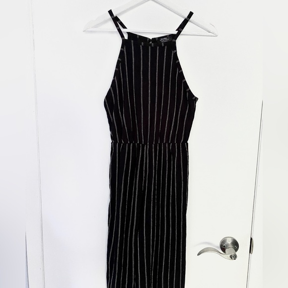Bershka Cami Black & White Striped Jumpsuit - Picture 4 of 6